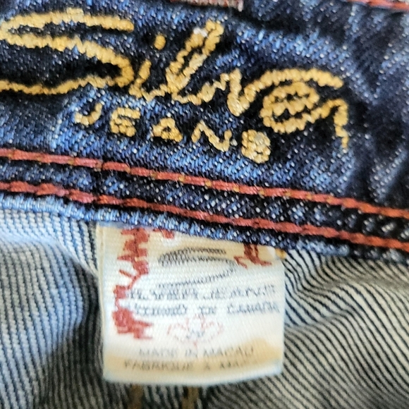 Silver - Women's Aiko Wide Leg Blue Jeans- Size 29 - Picture 3 of 7